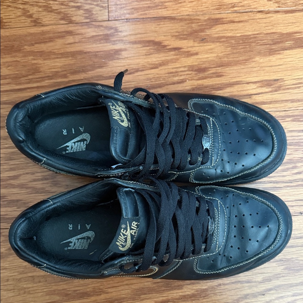 Nike Air Men's Black and Gold Sneakers - Picture 2 of 5